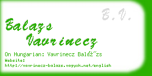 balazs vavrinecz business card